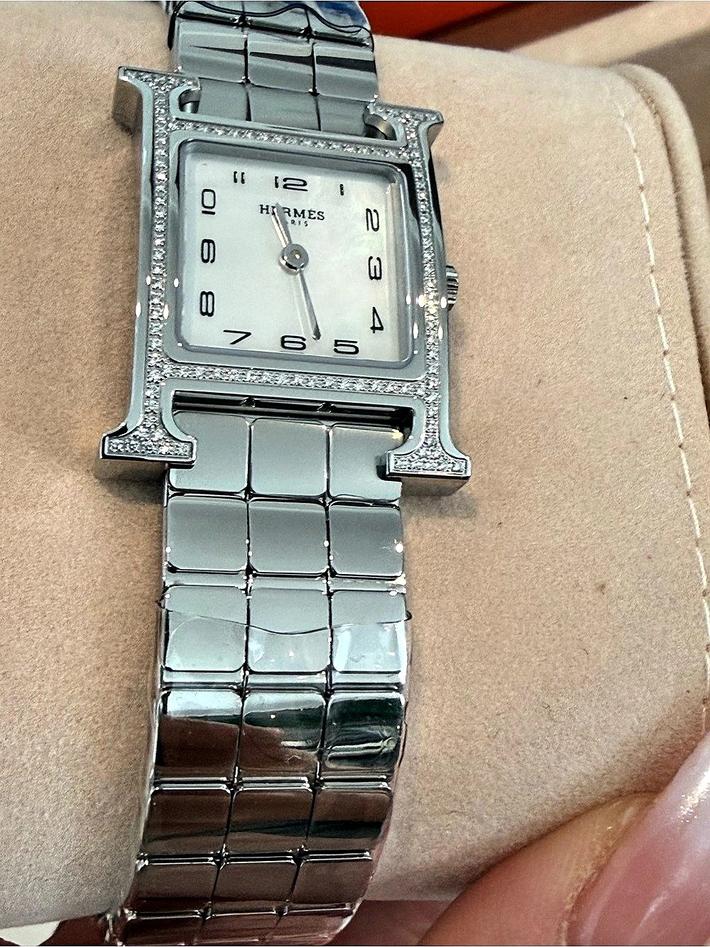 Hermès H Heure H Silver Watch NWT Box